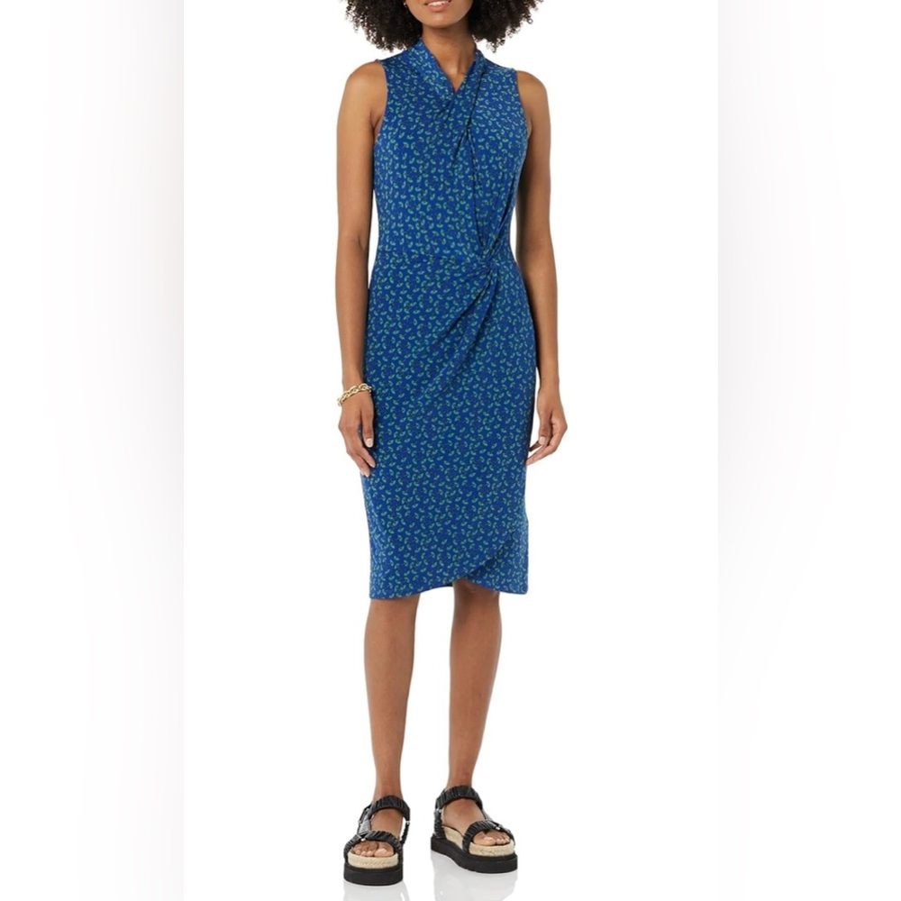 Amazon Essentials stretchy bodycon faux wrap dress
